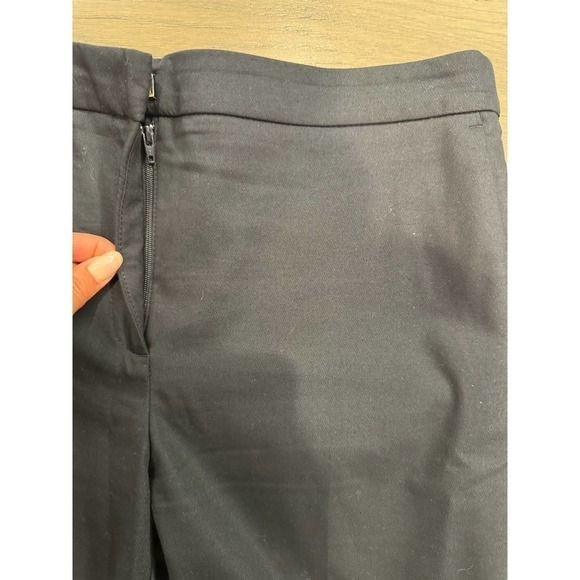 Zara Women's Navy Cotton Blend Dress Pants Size Large Elastic Waist - Picture 3 of 6